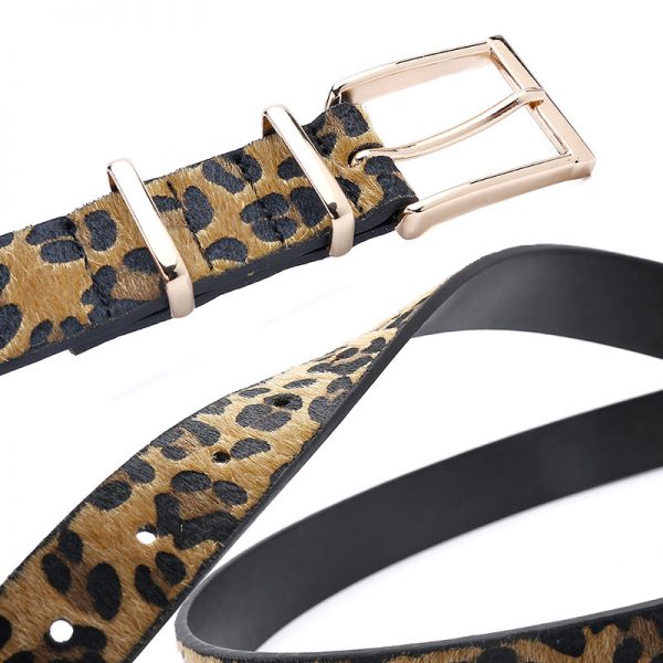 Women's Leopard Pattern Metal Buckle Belts - Image 5